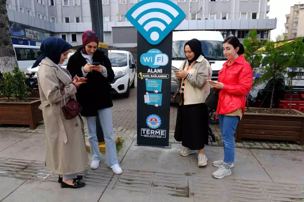 Terme Belediyesi Ücretsiz Wi-Fi Hizmetine Başladı